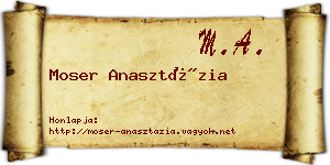 Moser Anasztázia névjegykártya